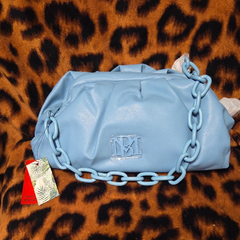 Blue Chain Shoulder Bag